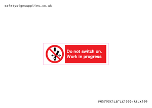 Do not switch on. Work in progress